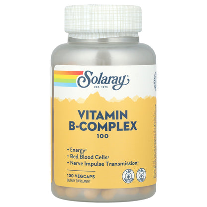 Solaray, Vitamin B-Complex 100, 100 VegCaps