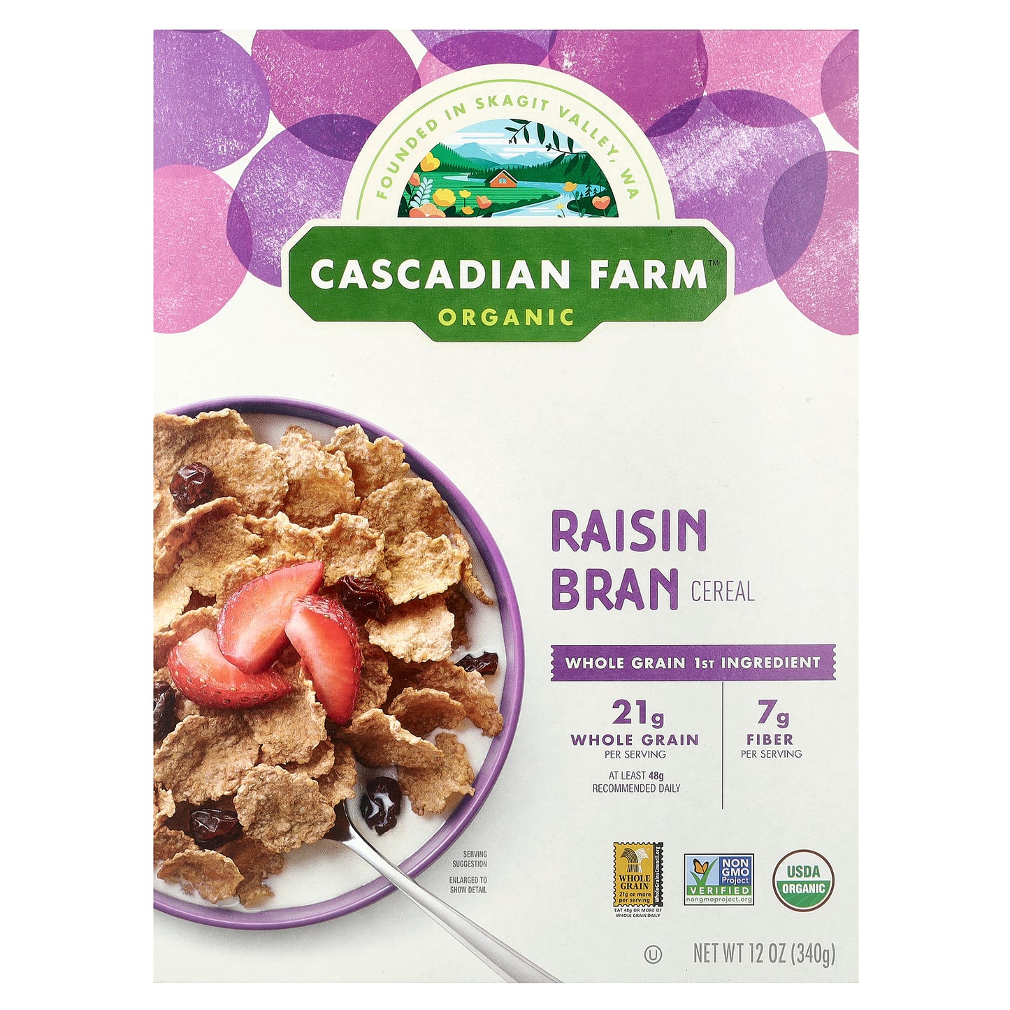 Cascadian Farm, Organic Raisin Bran Cereal, 12 oz (340 g)