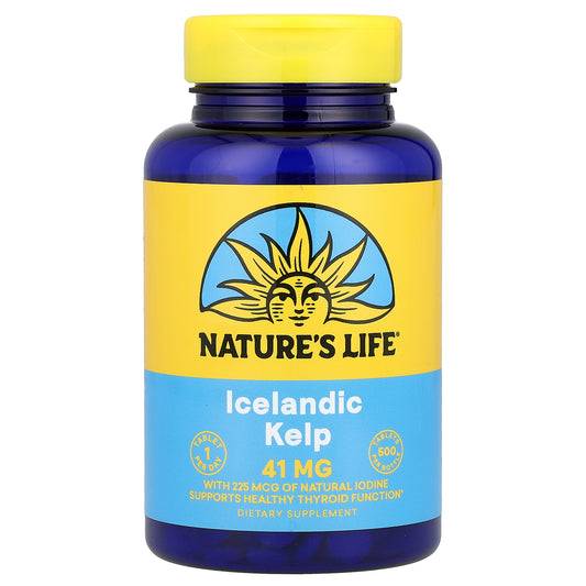 Nature's Life, Icelandic Kelp, 41 mg, 500 Tablets