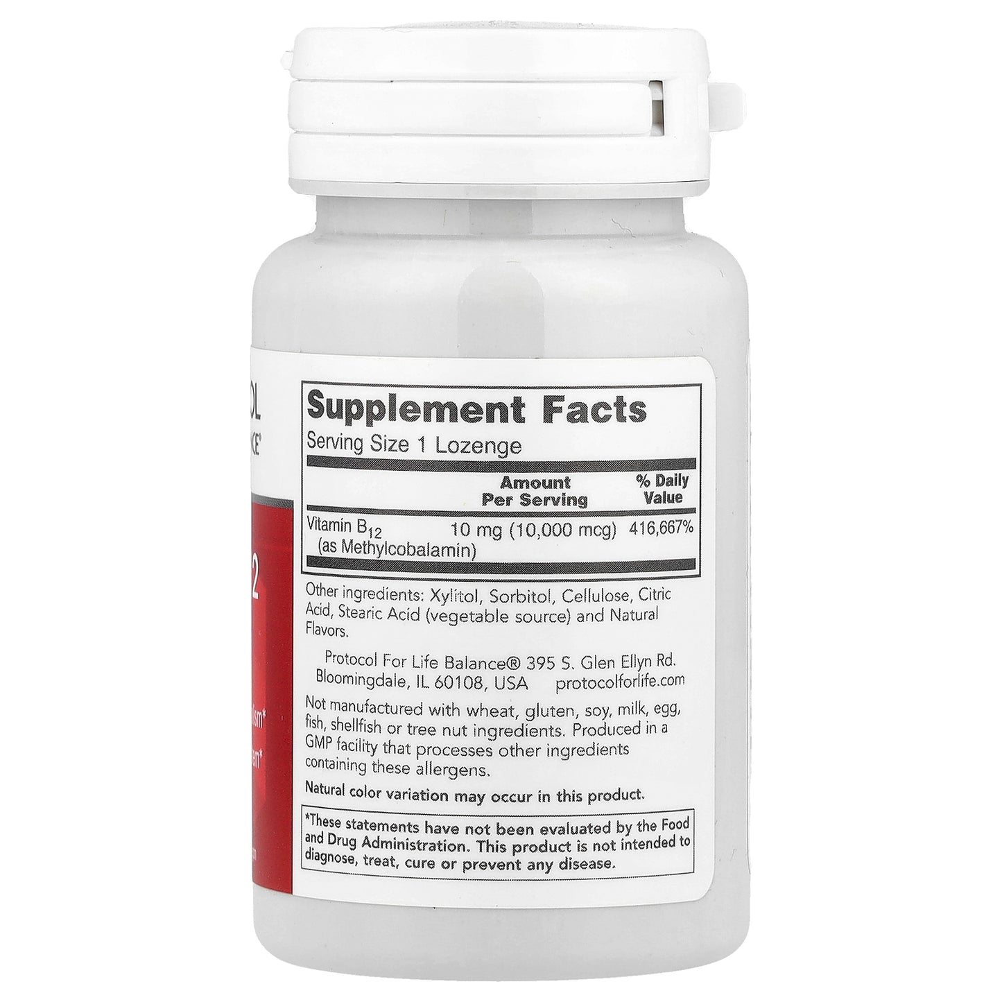 Protocol for Life Balance, Methyl B12, 10,000 mcg, 60 Lozenges