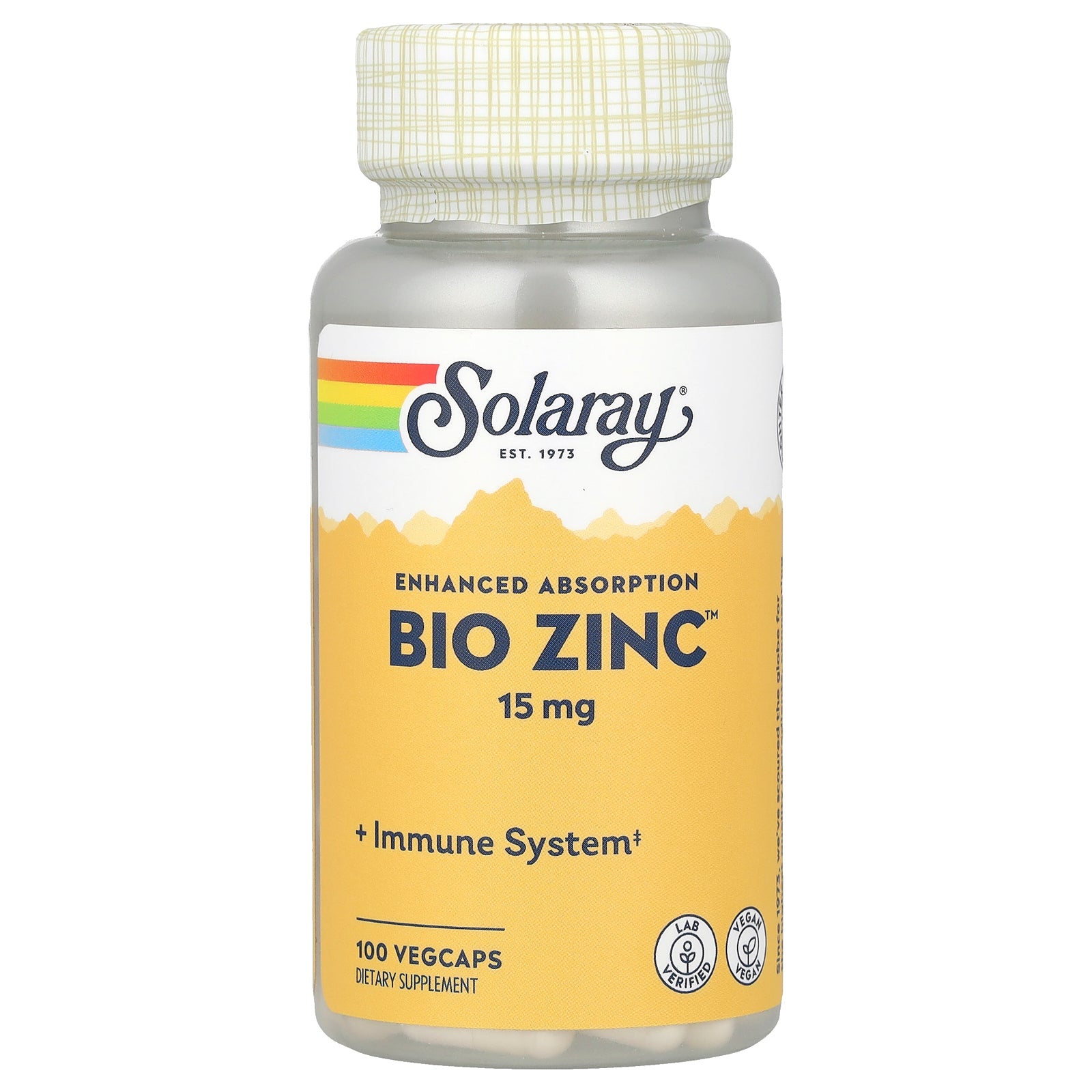 Solaray, Bio Zinc™, 15 mg, 100 VegCaps