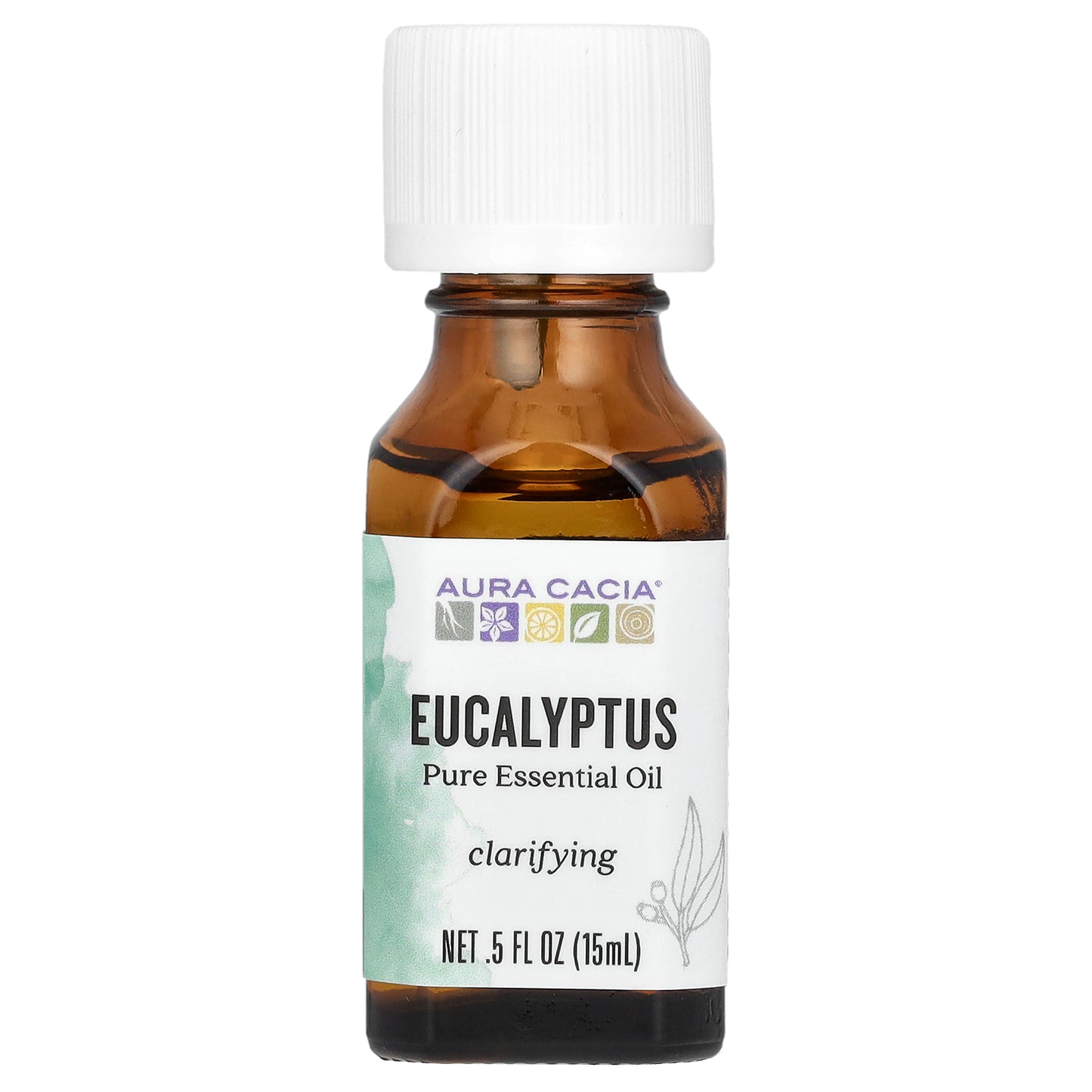 Aura Cacia, Pure Essential Oil, Eucalyptus, 0.5 fl oz (15 ml)