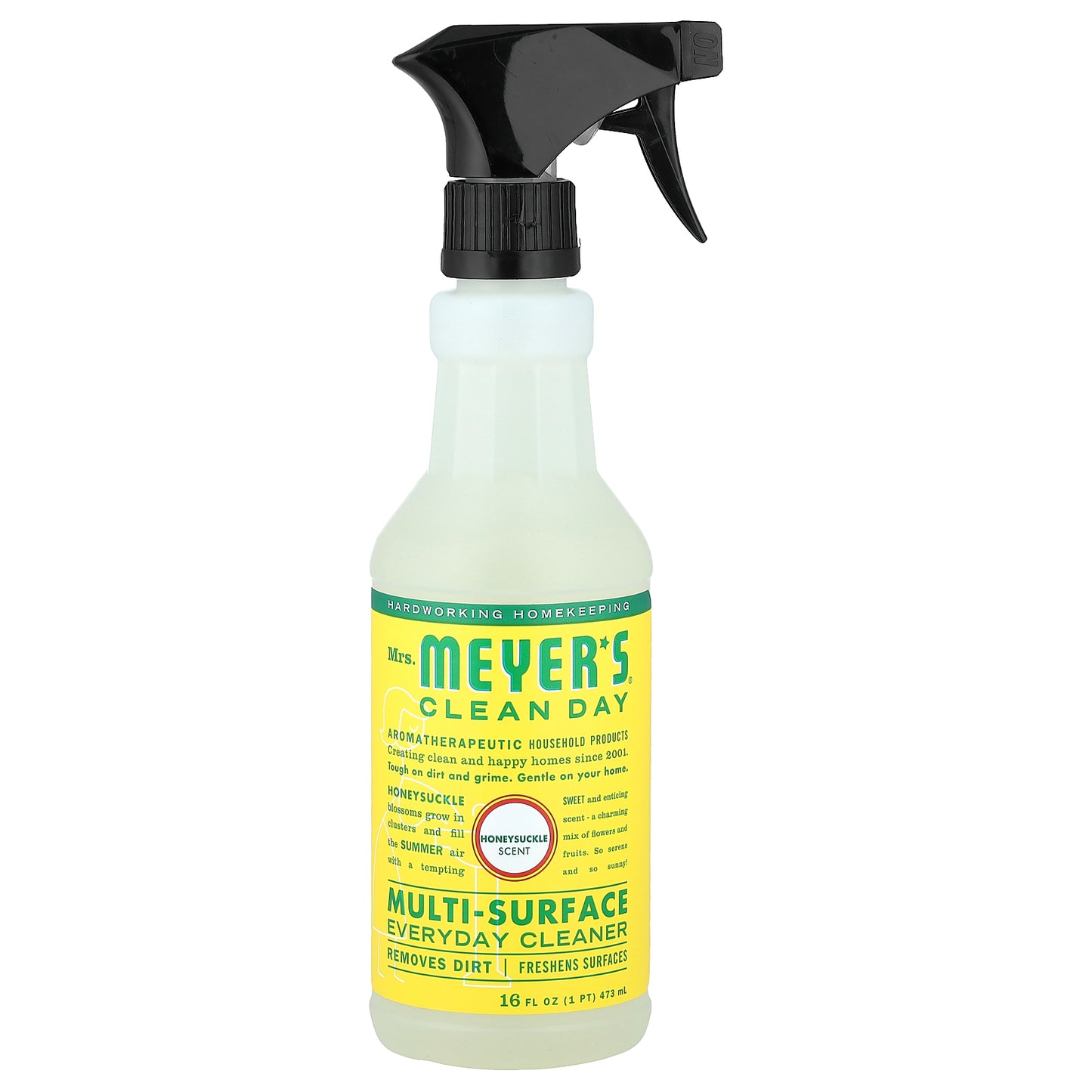 Mrs. Meyers Clean Day, Multi-Surface Everyday Cleaner, Honeysuckle, 16 fl oz (473 ml)