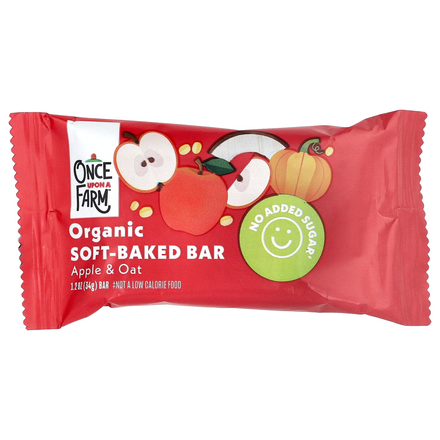 Once Upon A Farm, Organic Soft Baked Bar, Apple & Oat, 4 Bars, 1.2 oz (34 g) Each