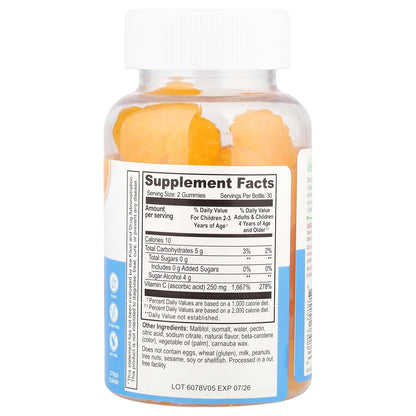 Lifeable, Kids, Vitamin C Gummies, Sugar Free, Citrus, 60 Gummies (125 mg per Gummy)