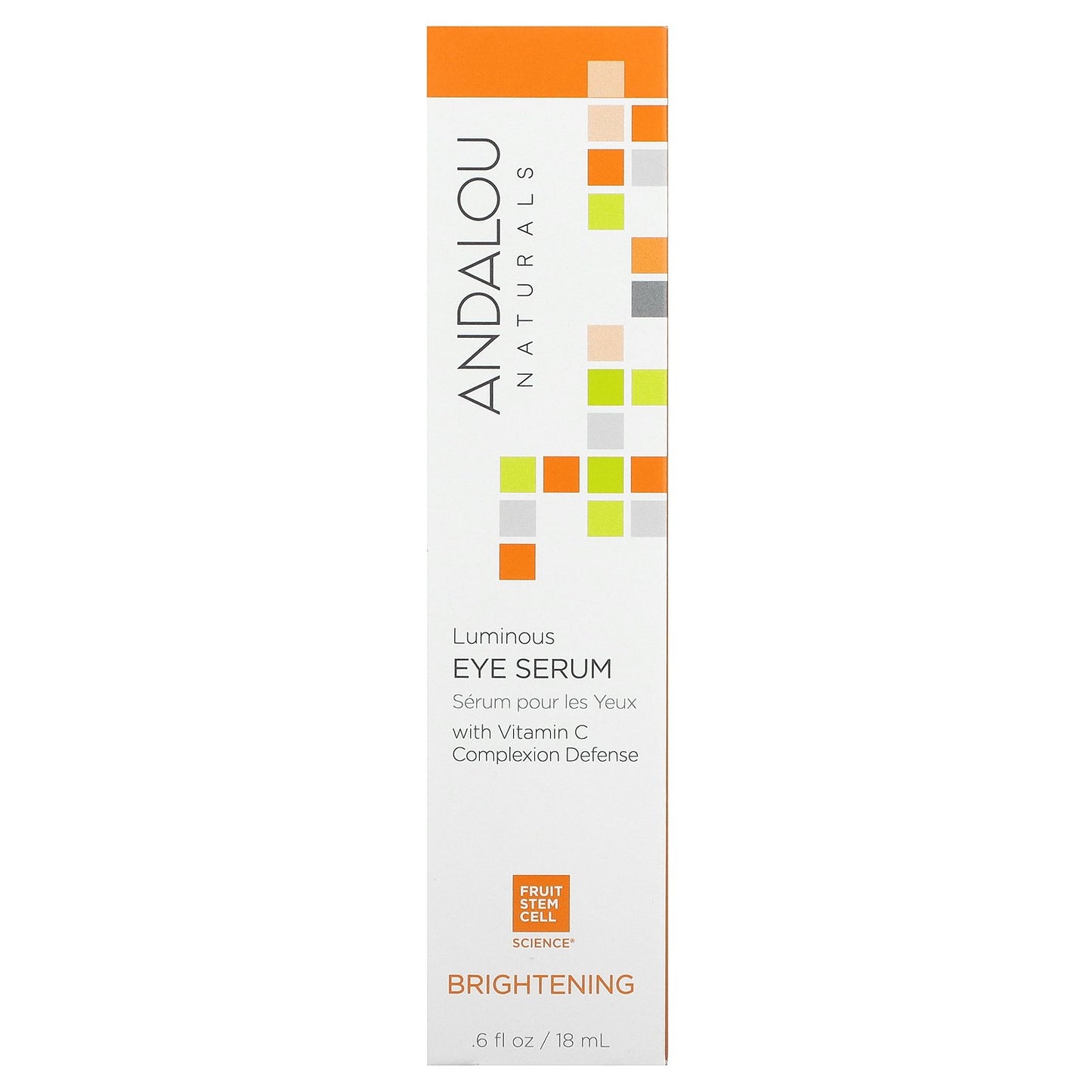 Andalou Naturals, Luminous Eye Serum, Brightening, 0.6 fl oz (18 ml)