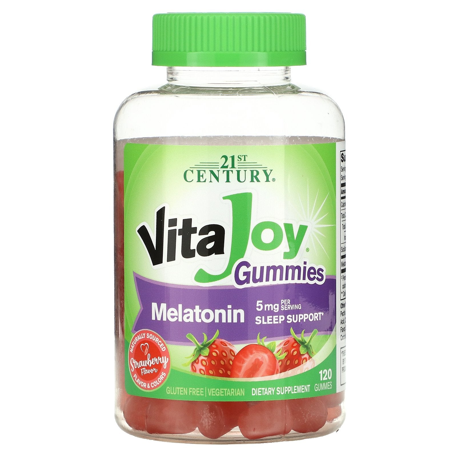 21st Century, VitaJoy® Melatonin Gummies, Strawberry, 120 Gummies (2.5 mg per Gummy)