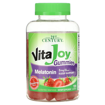 21st Century, VitaJoy® Melatonin Gummies, Strawberry, 120 Gummies (2.5 mg per Gummy)