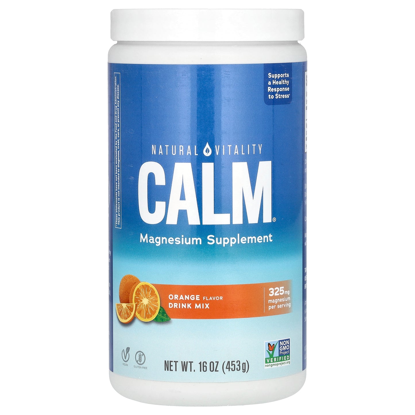 Natural Vitality, CALM, Magnesium Supplement Drink Mix, Orange, 16 oz (453 g)