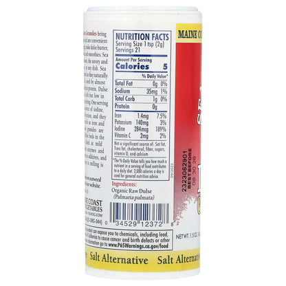 Maine Coast Sea Vegetables, Organic, Sea Seasonings, Dulse Granules, 1.5 oz (43 g)