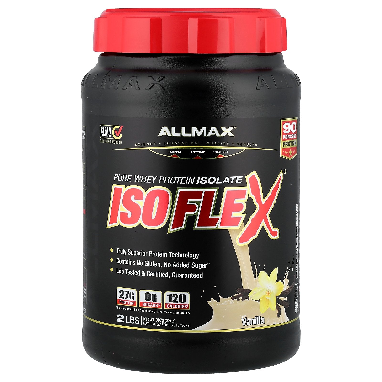 ALLMAX, ISOFLEX®, Pure Whey Protein Isolate, Vanilla, 2 lbs (907 g)