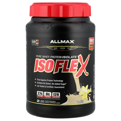 ALLMAX, ISOFLEX®, Pure Whey Protein Isolate, Vanilla, 2 lbs (907 g)
