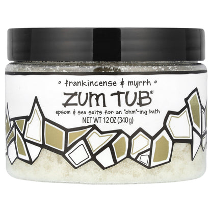 ZUM, Zum Tub®, Epsom & Sea Salts, Frankincense & Myrrh, 12 oz (340 g)