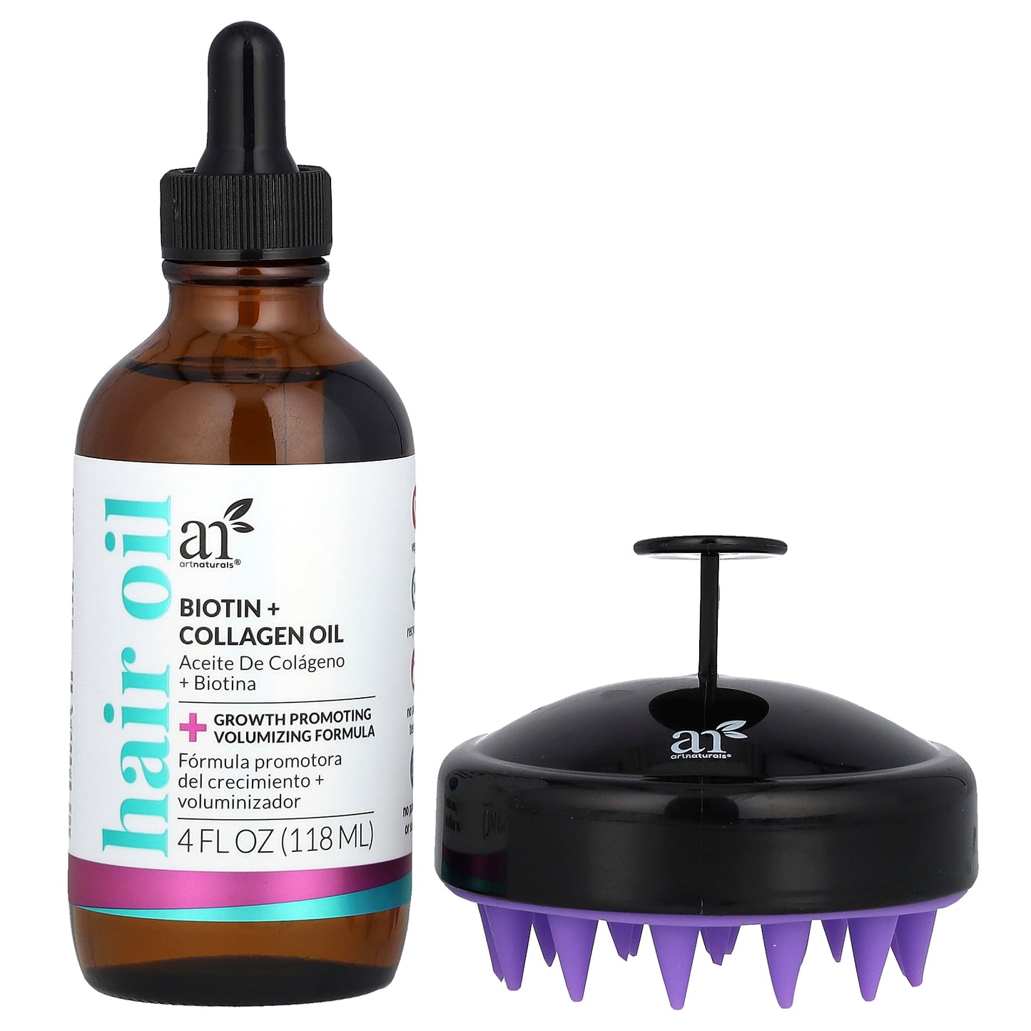 artnaturals, Hair Growth Kit, Biotin + Collagen Oil, 2 Piece Kit