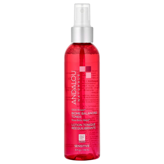 Andalou Naturals, 1000 Roses®, Biome Balancing Toner, Sensitive, 6 fl oz (178 ml)