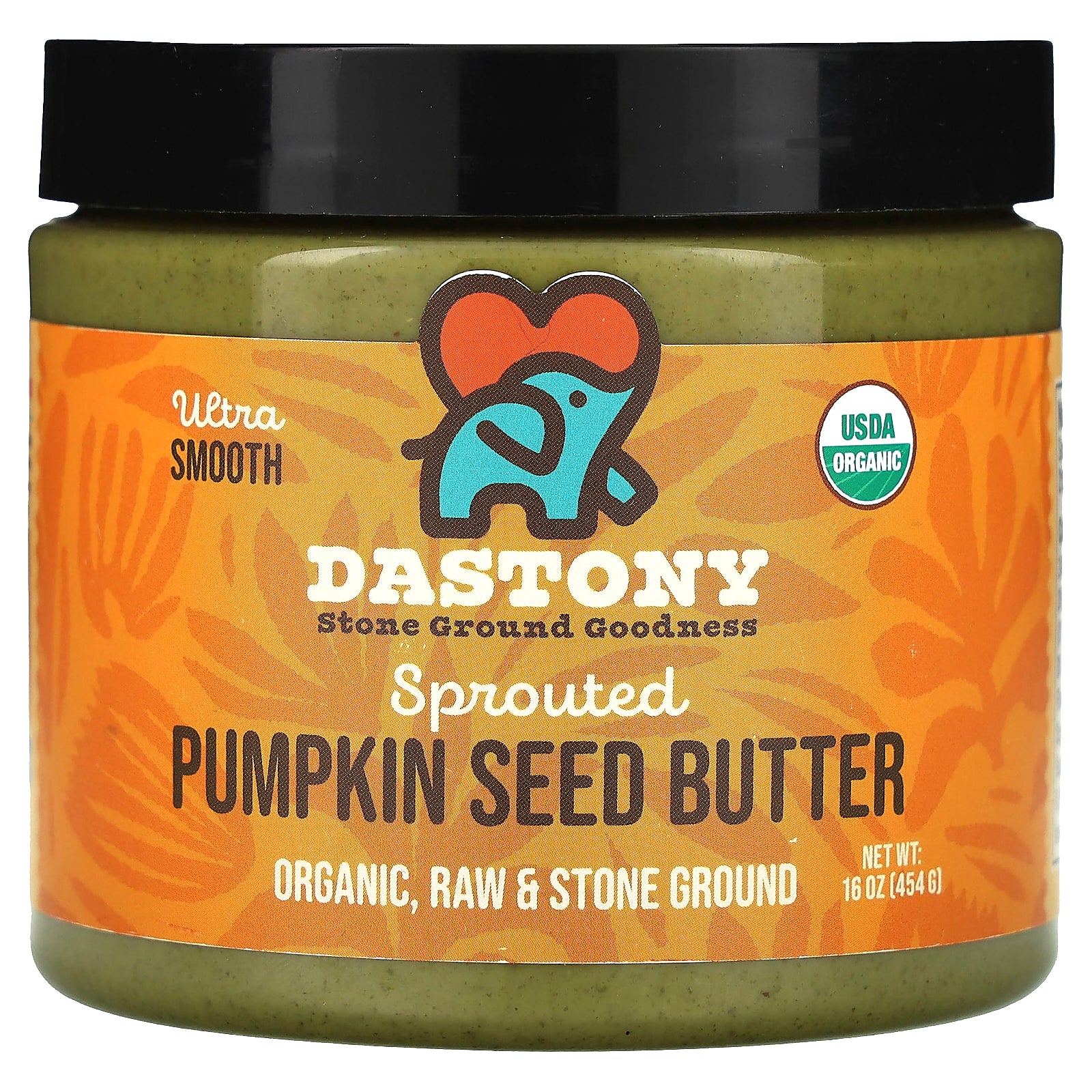 Dastony, Organic Sprouted Pumpkin Seed Butter, Ultra Smooth, 16 oz (454 g)