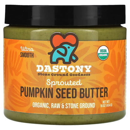 Dastony, Organic Sprouted Pumpkin Seed Butter, Ultra Smooth, 16 oz (454 g)