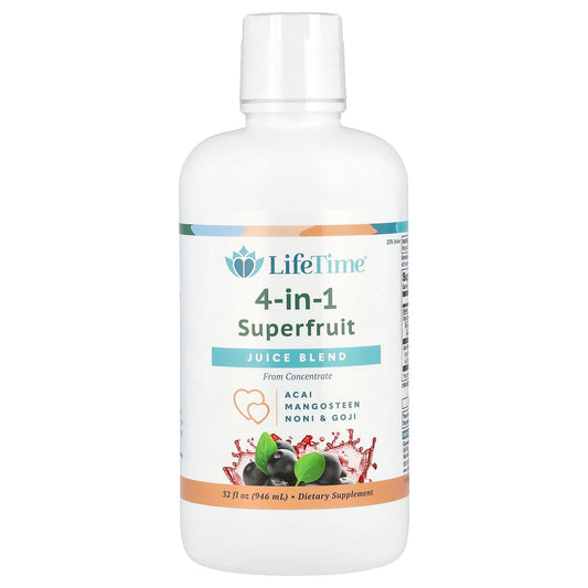 LifeTime Vitamins, 4-In-1 Superfruit Juice Blend, Acai, Mangosteen, Noni & Goji, 32 fl oz (946 ml)