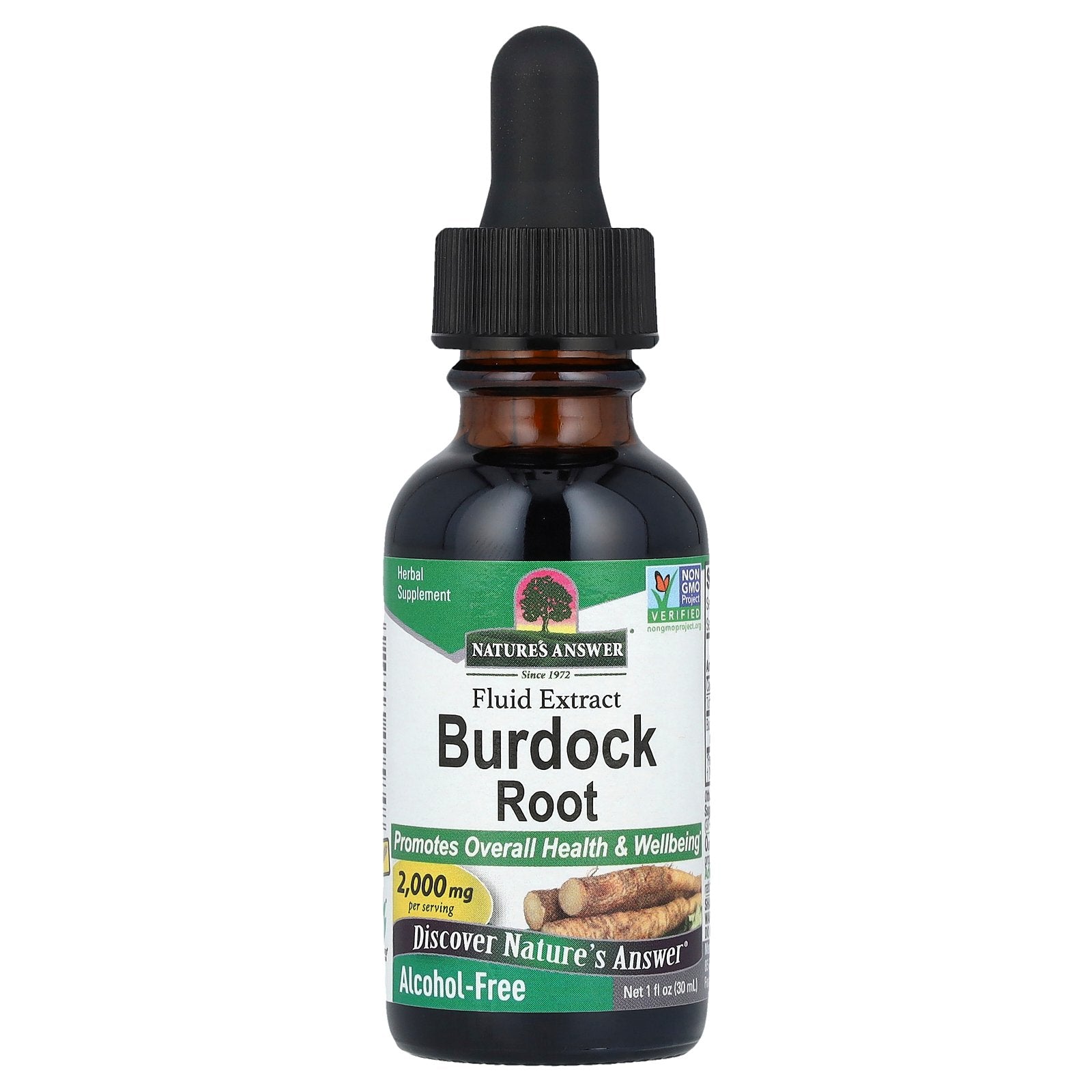 Nature's Answer, Burdock Root, Fluid Extract, Alcohol-Free, 2,000 mg, 1 fl oz (30 ml)