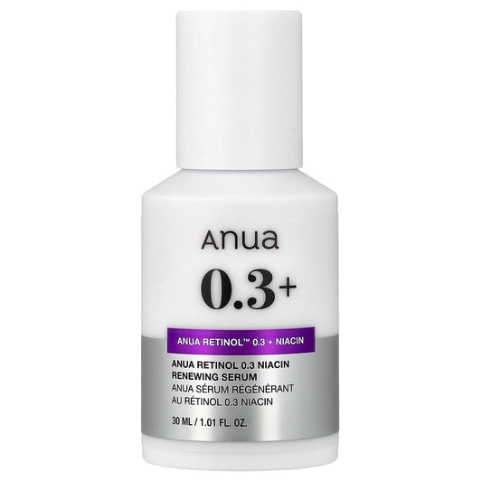 Anua, Retinol™ 0.3% + Niacin Renewing Serum, 1.01 fl oz (30 ml)