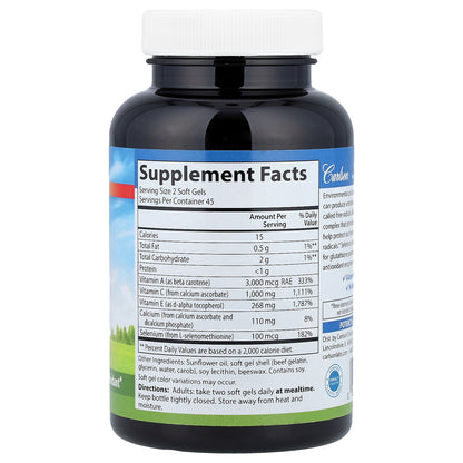 Carlson, ACES®, Vitamins A, C, E + Selenium, 90 Softgels