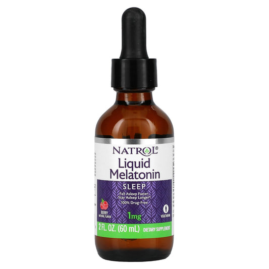 Natrol, Liquid Melatonin, Berry, 1 mg, 2 fl oz (60 ml)