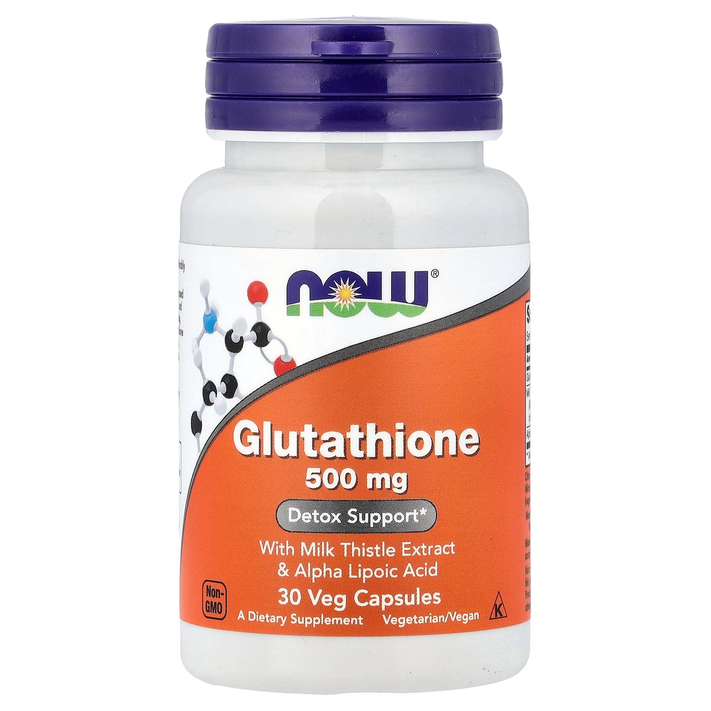 NOW Foods, Glutathione With Milk Thistle Extract & Alpha Lipoic Acid, 30 Veg Capsules