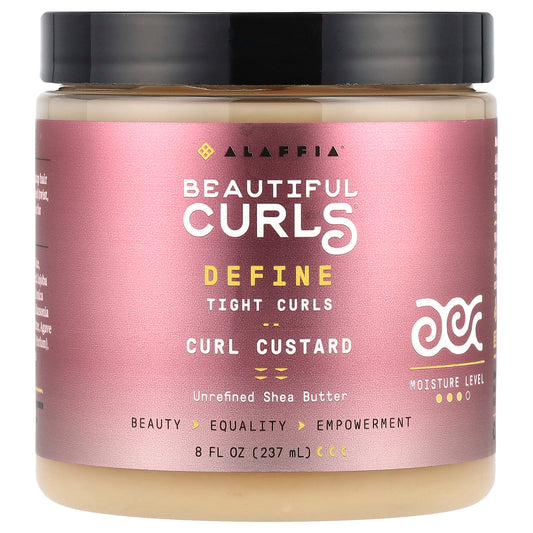 Alaffia, Beautiful Curls, Define, Curl Custard, Unrefined Shea Butter, 8 fl oz (237 ml)