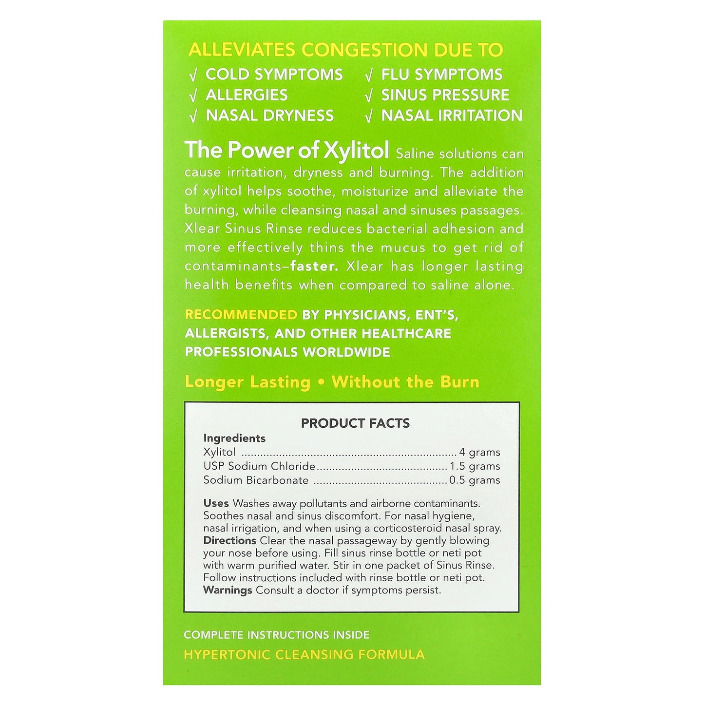 Xlear, Natural Sinus Rinse Packets, 50 Packets, 6 g Each