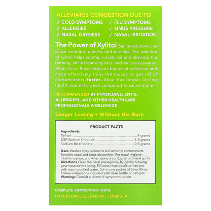 Xlear, Natural Sinus Rinse Packets, 50 Packets, 6 g Each