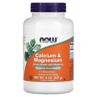 NOW Foods, Calcium & Magnesium, 8 oz (227 g)