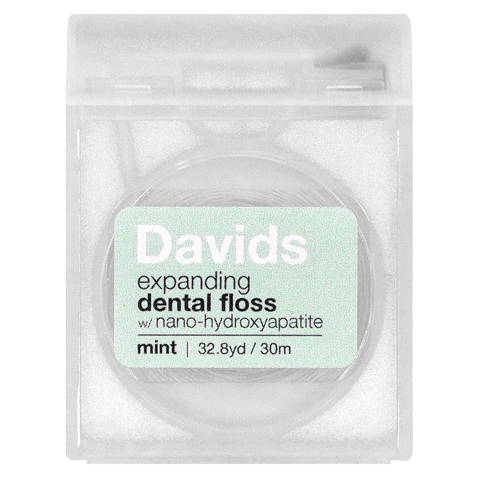 Davids, Expanding Dental Floss, Mint, 32.8 yd (30 m)