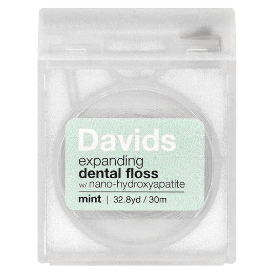 Davids, Expanding Dental Floss, Mint, 32.8 yd (30 m)