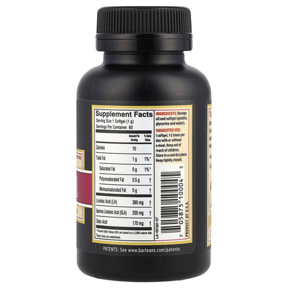 Barlean's, Borage Oil, 1,000 mg, 60 Softgels