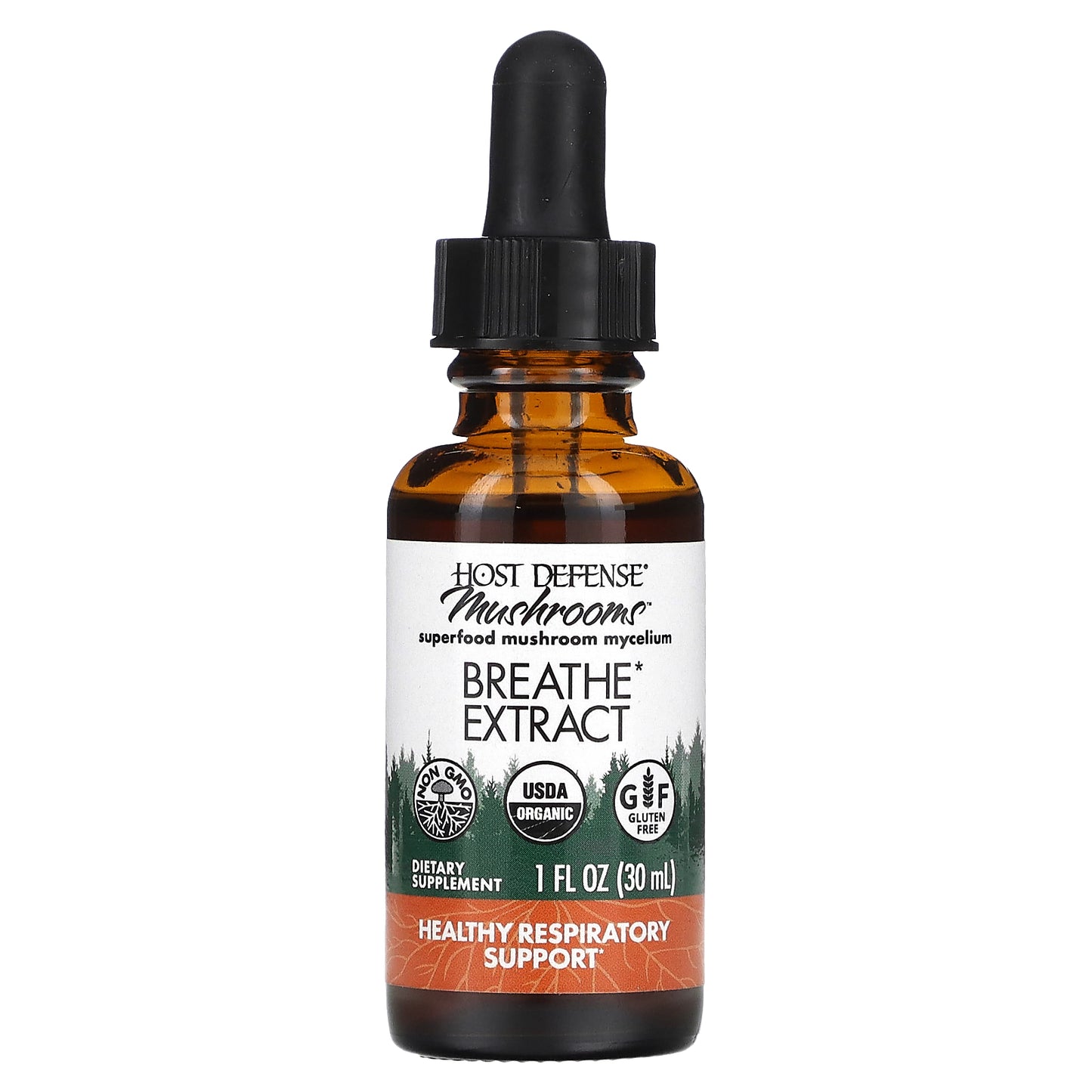 Host Defense, Mushrooms, Organic Breathe Extract, 1 fl oz (30 ml)