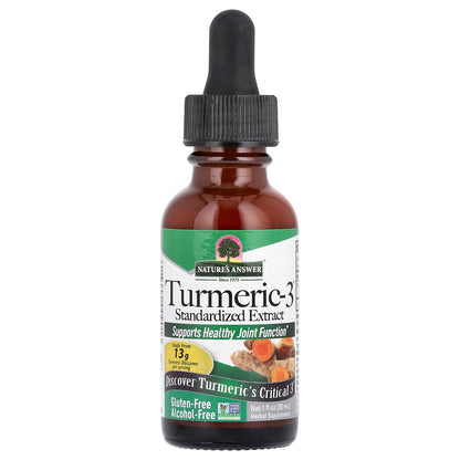 Nature's Answer, Turmeric-3®, Alcohol-Free, 200 mg, 1 fl oz (30 ml)