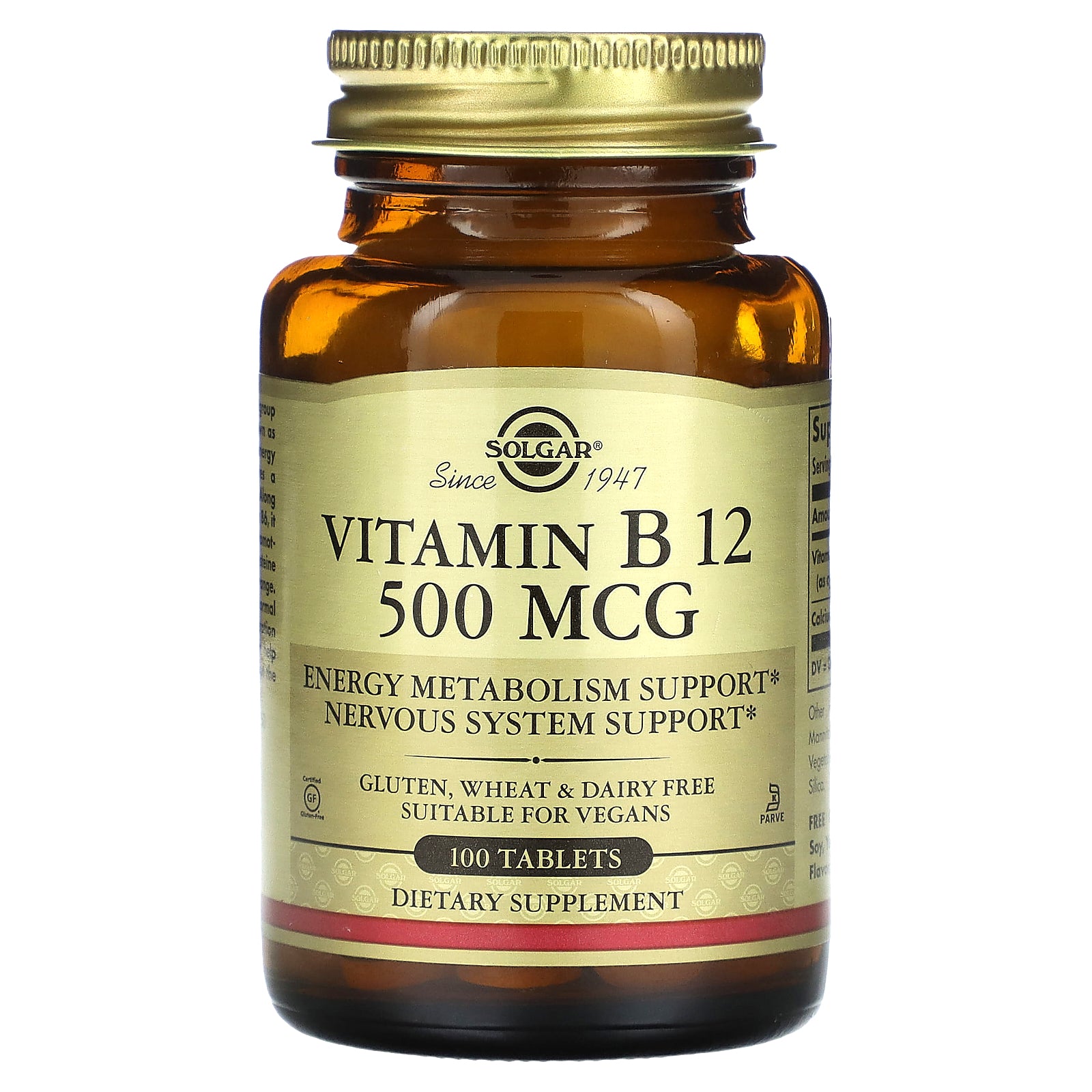 Solgar, Vitamin B12, 500 mcg, 100 Tablets