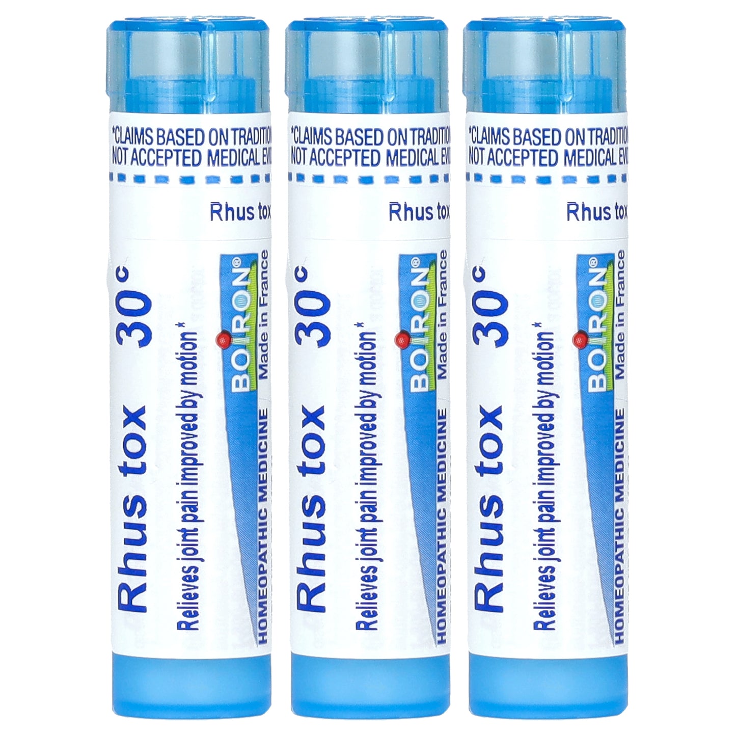 Boiron, Rhus Tox, 30C, 3 Tubes, 80 Meltaway Pellets Each