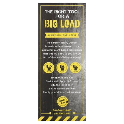 Poo-Pourri, Before-You-Go® Toilet Spray, Heavy Doody®, Cedarwood, Pine, Citrus, 2 fl oz (59 ml)