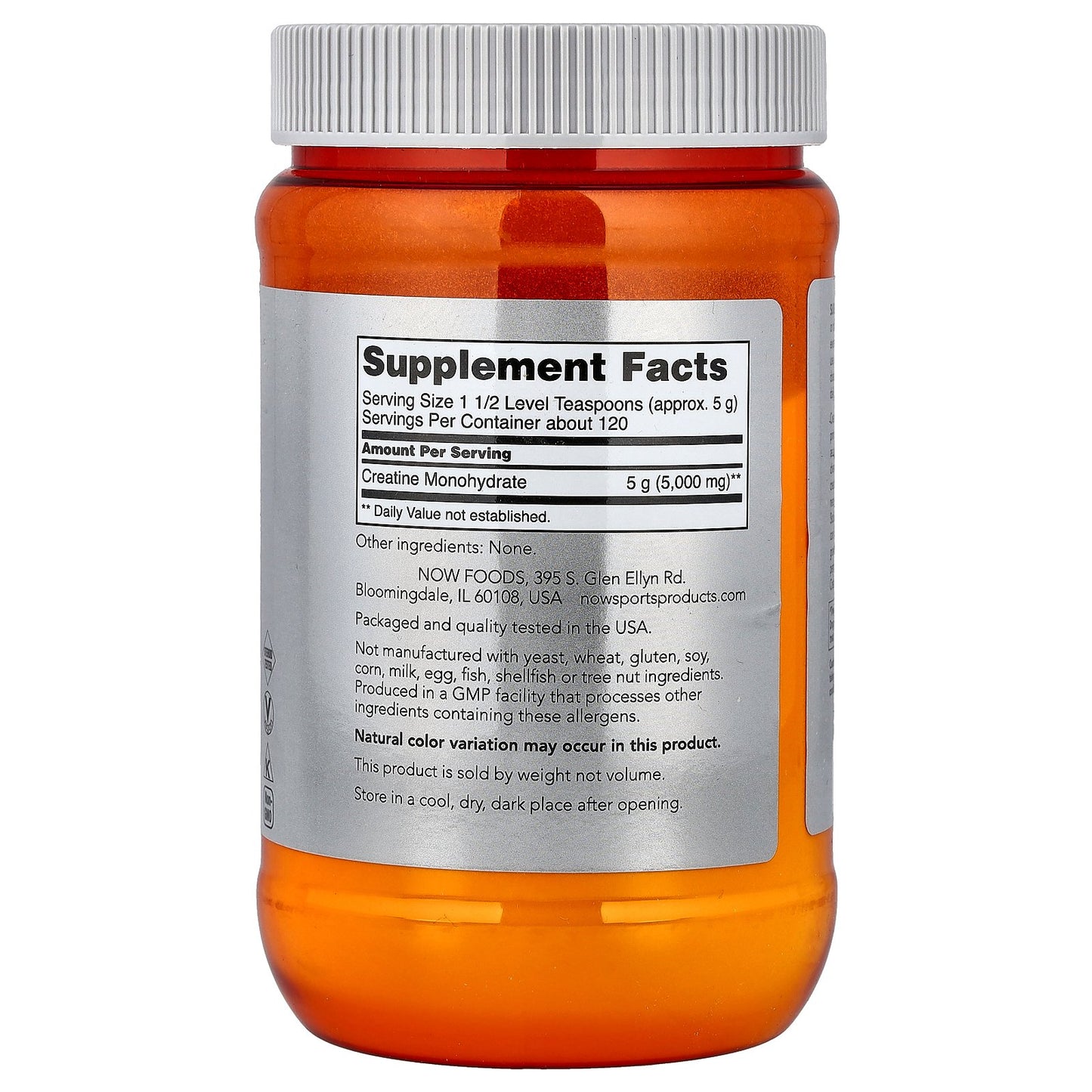 NOW Foods, Sports, Creatine Monohydrate, 21.2 oz (600 g)