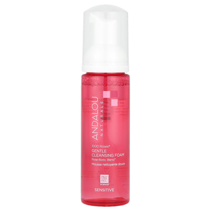 Andalou Naturals, 1000 Roses, Gentle Cleansing Foam, Sensitive, 5.5 fl oz (163 ml)