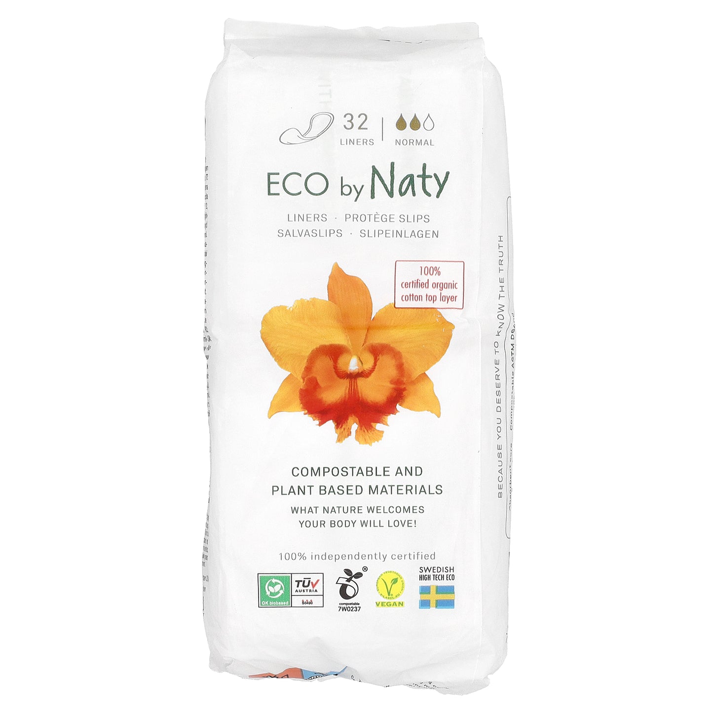 Naty, Panty Liners, Normal, 32 Liners
