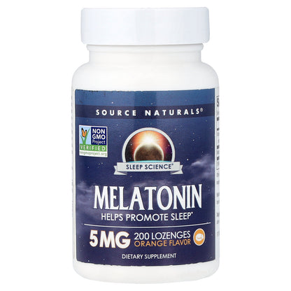 Source Naturals, Sleep Science®, Melatonin, Orange, 200 Lozenges