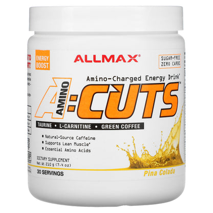 ALLMAX, ACUTS™, Amino-Charged Energy Drink, Pina Colada, 7.4 oz (210 g)