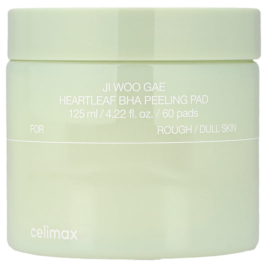 Celimax, Ji Woo GAE Heartleaf BHA Peeling Pad, 60 Pads, 4.22 fl oz (125 ml)
