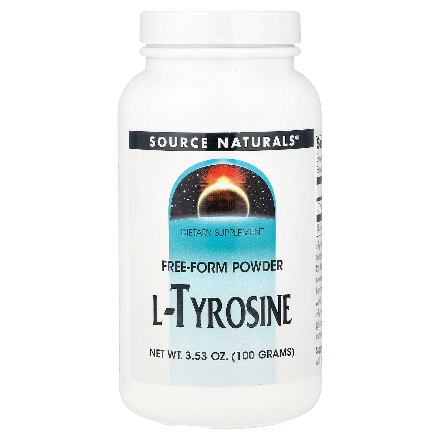 Source Naturals, L-Tyrosine, Free-Form Powder, 3.53 oz (100 g)