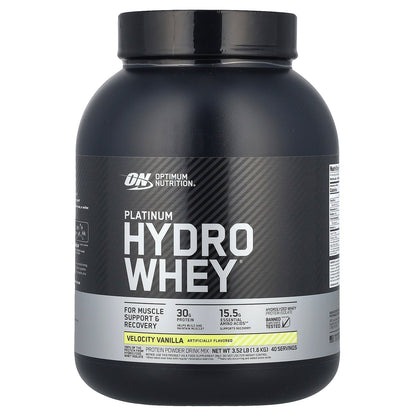 Optimum Nutrition, Platinum Hydro Whey®, Velocity Vanilla, 3.52 lb (1.6 kg)
