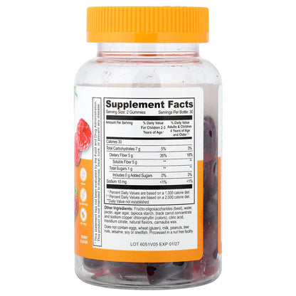 Lifeable, Kids Prebiotic Fiber Gummies, Natural Berry, 60 Gummies