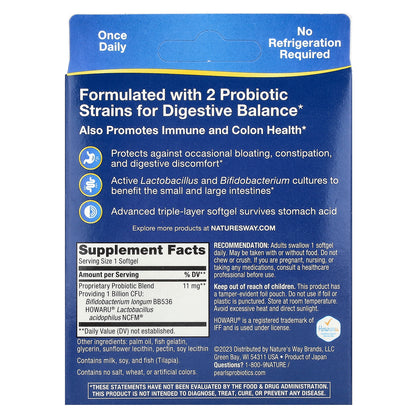 Nature's Way, Acidophilus Probiotic Pearls, 1 Billion CFU, 30 Softgels
