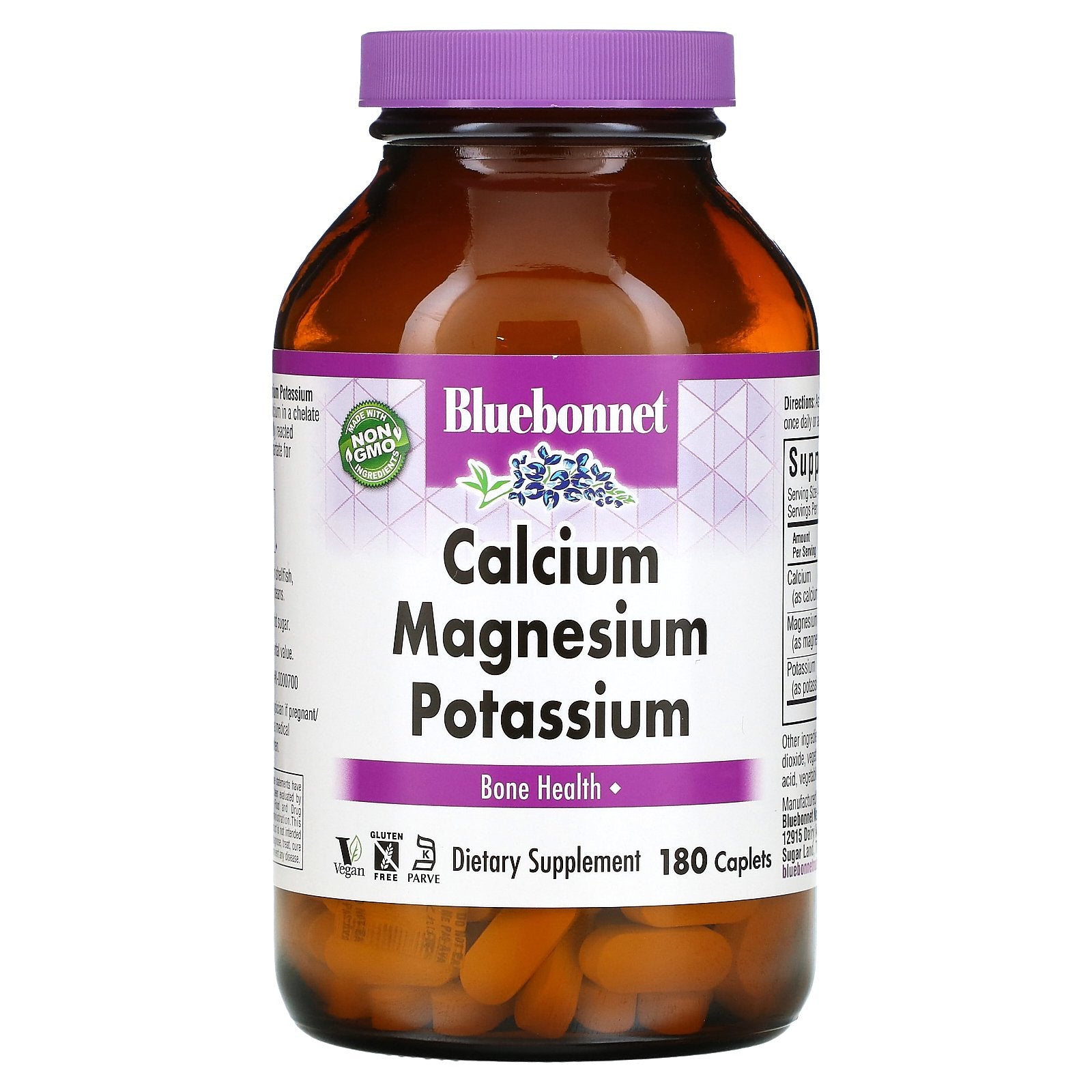 Bluebonnet Nutrition, Calcium Magnesium Potassium, 180 Caplets